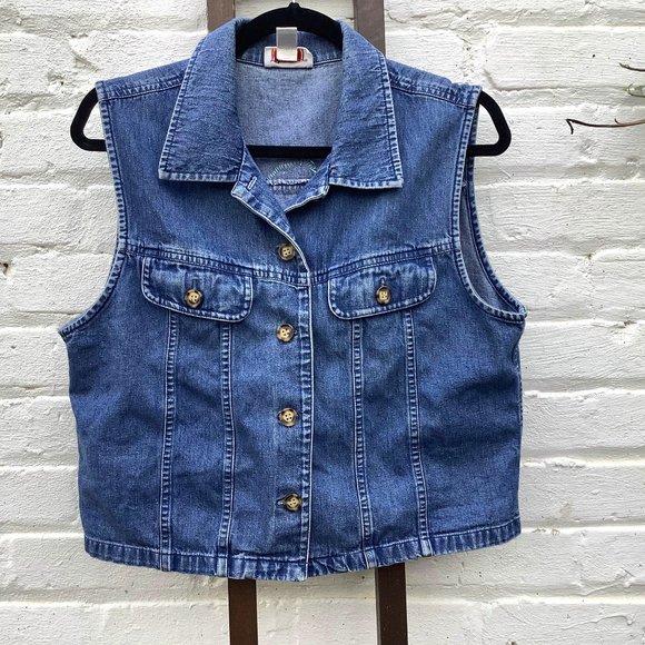 Cottagecore embroidered Quilt Patch Jean Jacket - Picture 2 of 4